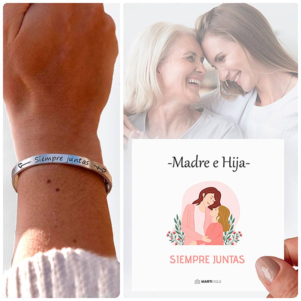 Pulseras “Siempre juntas” (2X1) Madre e hija + Tarjeta de regalo