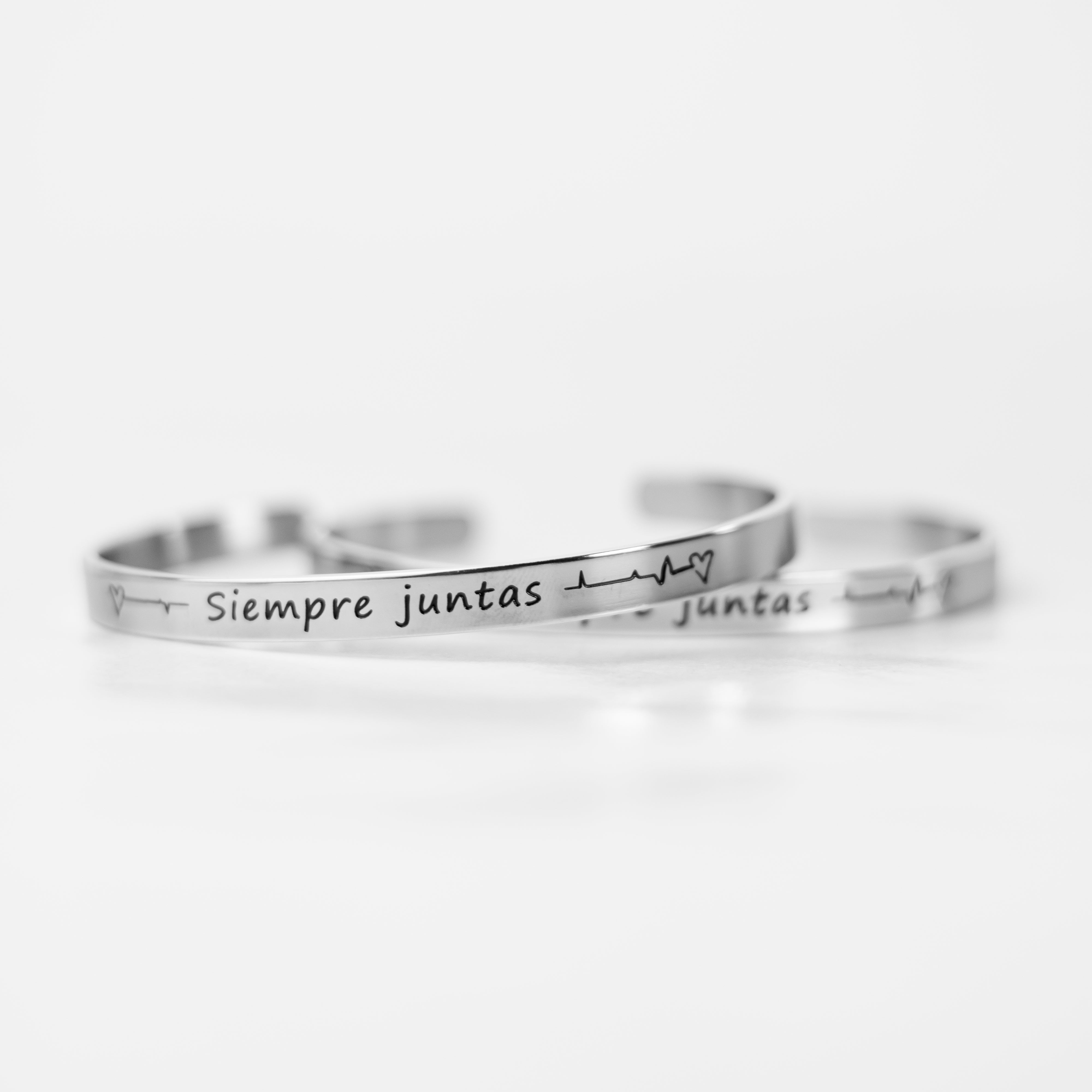 Pack: 2 Pulseras + 2 anillos + Tarjetas de regalo - Siempre Juntas