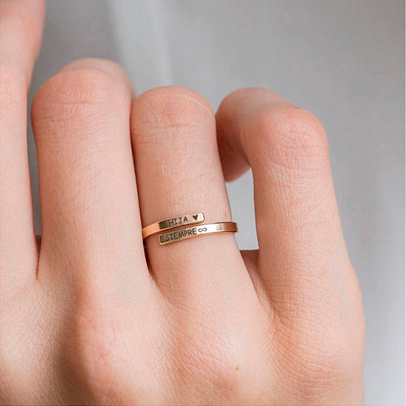Anillo `Hija ❤ Siempre ∞´  + HOY OTRO GRATIS (2X1)