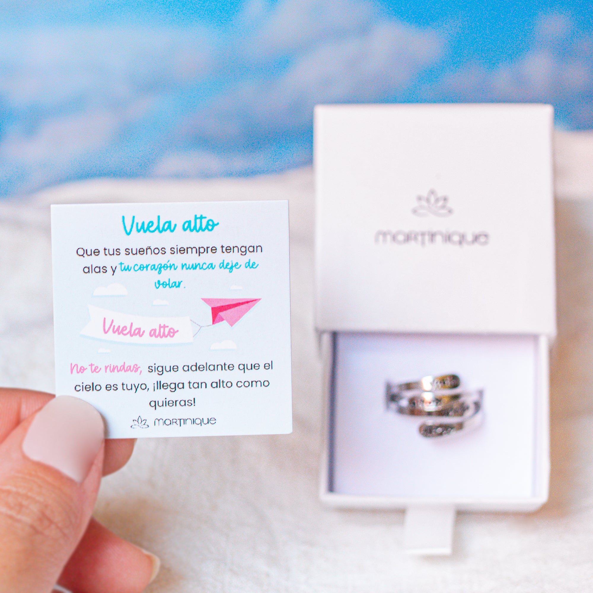 Anillo "VUELA ALTO" (2X1) + Tarjeta de REGALO