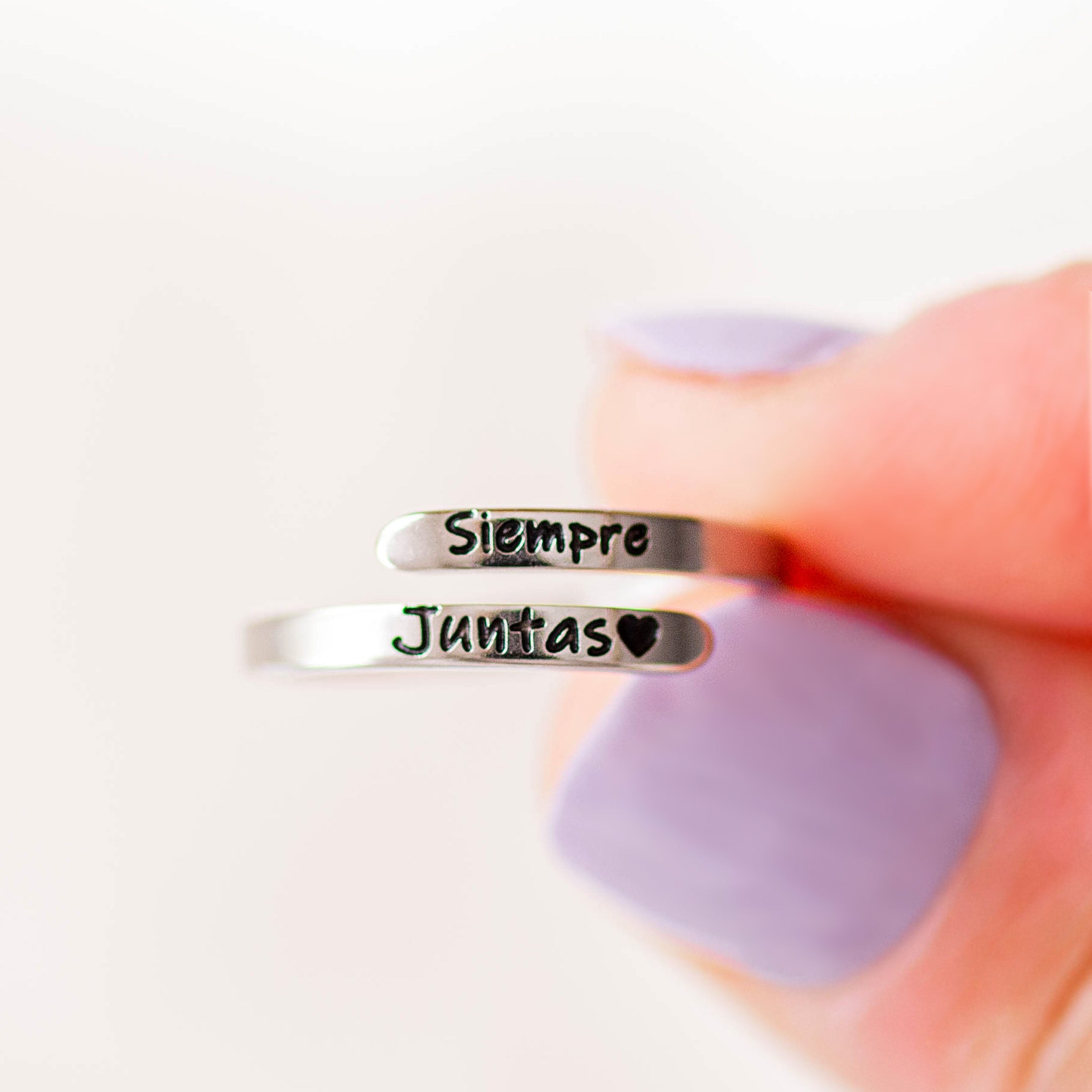 2 Anillos Siempre Juntas + Collar Abrazo Amoroso + Tarjetas de regalo