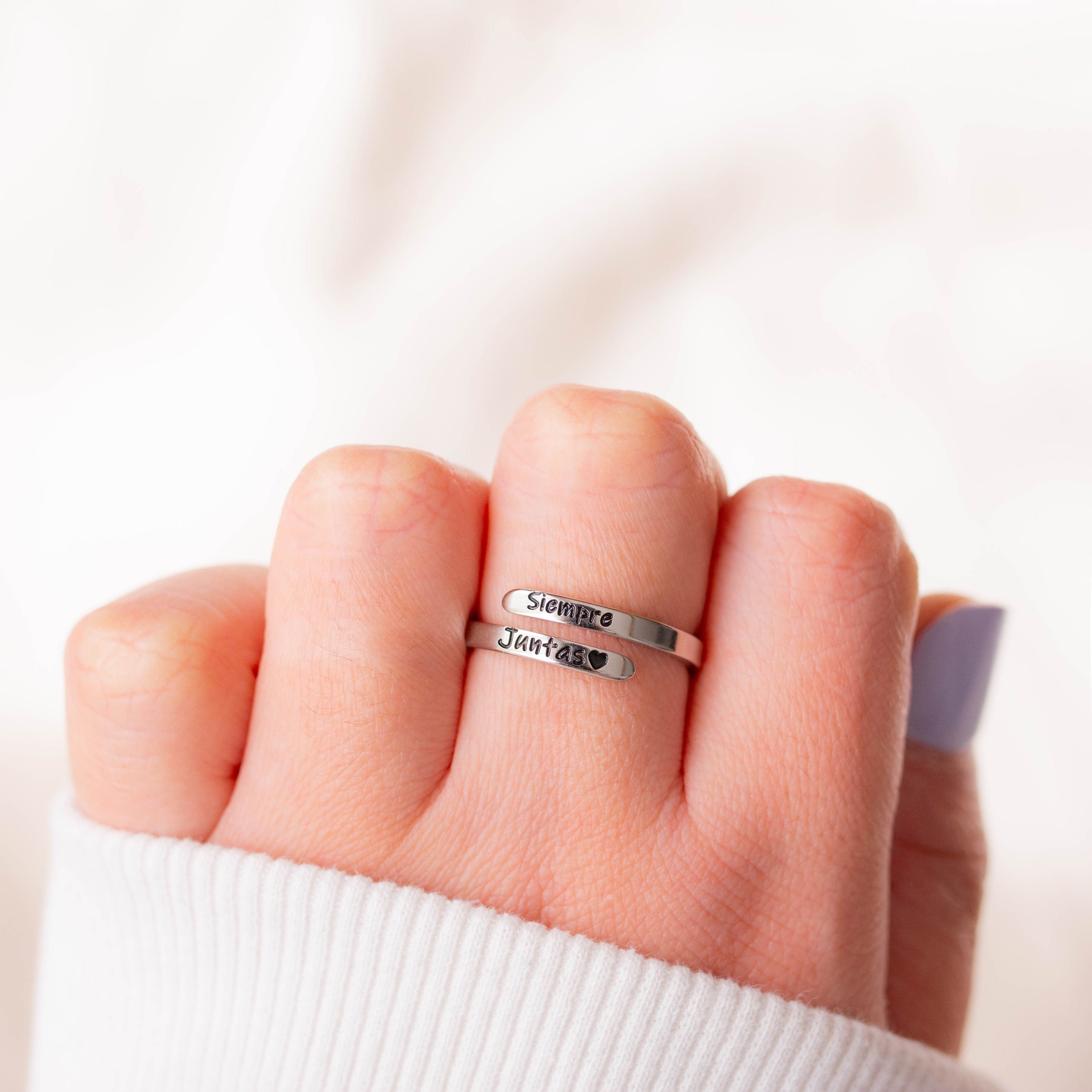 Pack: 2 Pulseras + 2 anillos + Tarjetas de regalo - Siempre Juntas