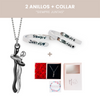 2 Anillos  Siempre Juntas + Collar Abrazo Amoroso 💖 + Tarjetas de regalo 🎁