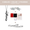 2 Anillos + 2 pulseras + Collar Abrazo Amoroso + Tarjetas de regalo 🎁 - Siempre Juntas 💖