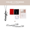 2 Pulseras Siempre Juntas + Collar Abrazo Amoroso 💖 + Tarjetas de Regalo 🎁