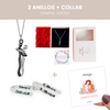 2 Anillos Siempre Juntas + Collar Abrazo Amoroso + Tarjetas de regalo