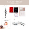 2 Anillos Siempre Juntas + Collar Abrazo Amoroso + Tarjetas de regalo