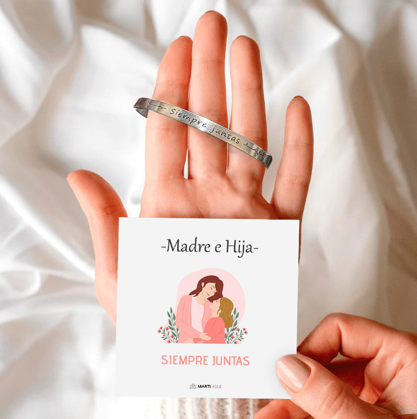 Pulseras “Siempre juntas” (2X1) Madre e hija + Tarjeta de regalo